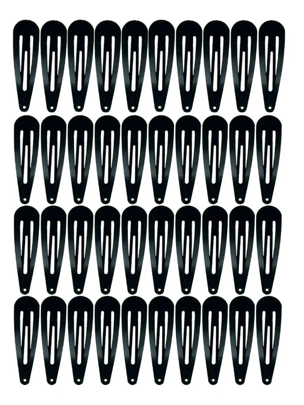30,60 80 Pack Black 2 Inch Women Metal Snap Hair Clips Accessories No Slip Hair